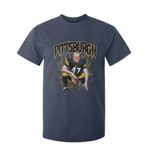 Vintage Pittsburgh T Shirt For Kid Retro Sports Fan Trump 47 Streetwear Bootleg TS10 Navy Print Your Wear