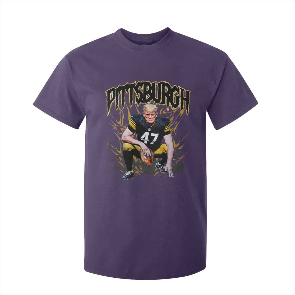 Vintage Pittsburgh T Shirt For Kid Retro Sports Fan Trump 47 Streetwear Bootleg TS10 Purple Print Your Wear