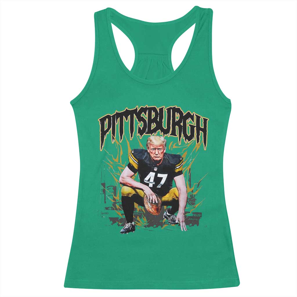 Vintage PFS Racerback Tank Top Retro Sports Fan Trump 47 Streetwear Bootleg TS10 Irish Green Print Your Wear