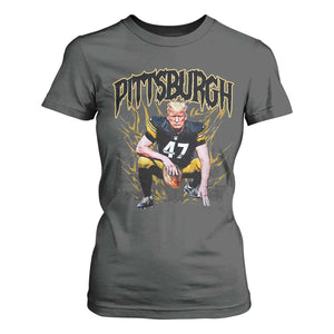 Vintage Pittsburgh T Shirt For Women Retro Sports Fan Trump 47 Streetwear Bootleg TS10 Dark Heather Print Your Wear