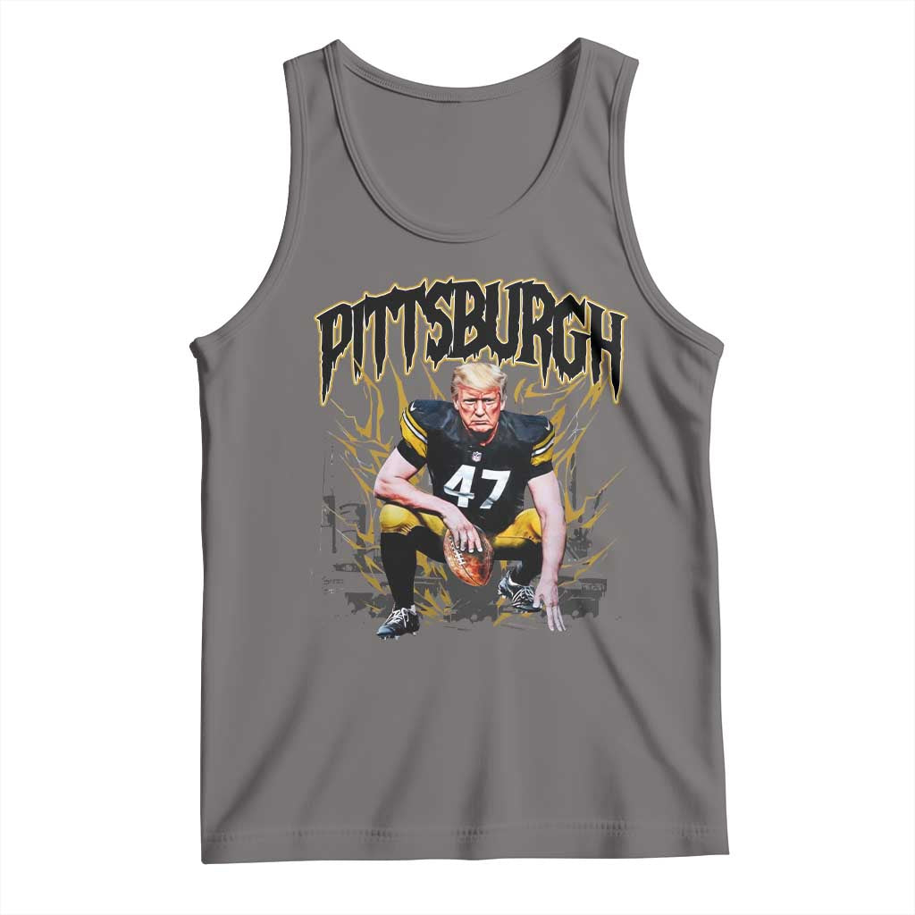 Vintage PFS Tank Top Retro Sports Fan Trump 47 Streetwear Bootleg TS10 Deep Heather Print Your Wear