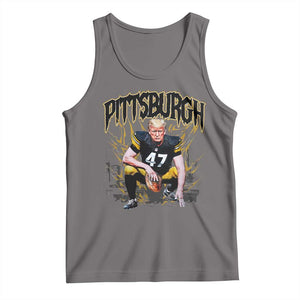 Vintage Pittsburgh Tank Top Retro Sports Fan Trump 47 Streetwear Bootleg TS10 Deep Heather Print Your Wear