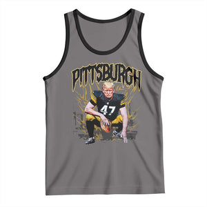 Vintage Pittsburgh Tank Top Retro Sports Fan Trump 47 Streetwear Bootleg TS10 Deep Heather Black Print Your Wear