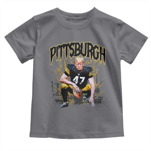 Vintage Pittsburgh Toddler T Shirt Retro Sports Fan Trump 47 Streetwear Bootleg TS10 Charcoal Print Your Wear