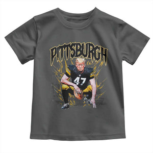 Vintage Pittsburgh Toddler T Shirt Retro Sports Fan Trump 47 Streetwear Bootleg TS10 Dark Heather Print Your Wear
