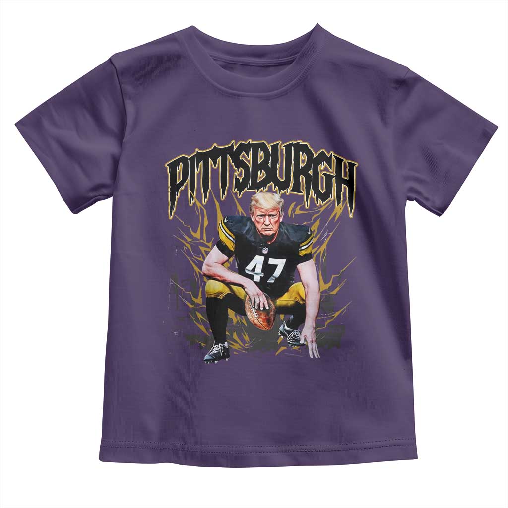 Vintage Pittsburgh Toddler T Shirt Retro Sports Fan Trump 47 Streetwear Bootleg TS10 Purple Print Your Wear