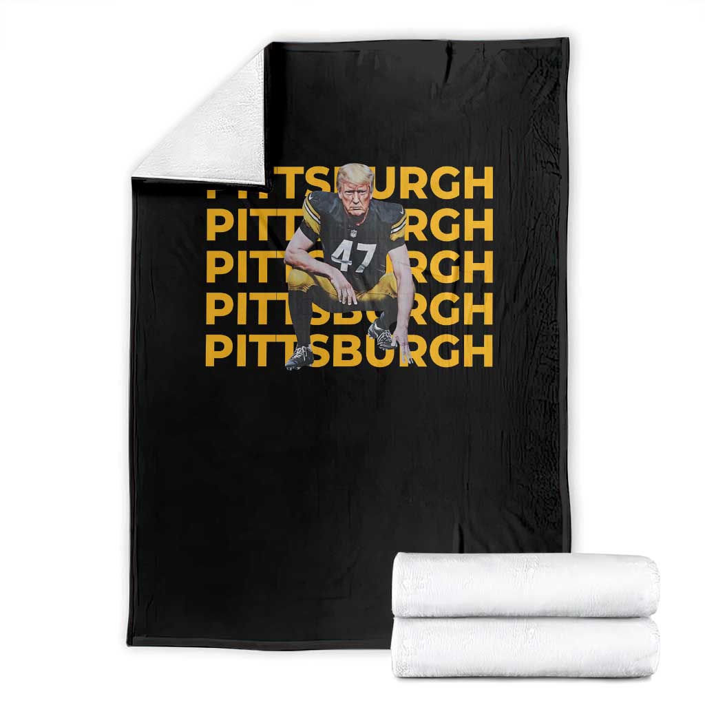 PFS Trump Football Throw Blanket Vintage Athletic Sports Fan Game Day TS10 Black Print Your Wear