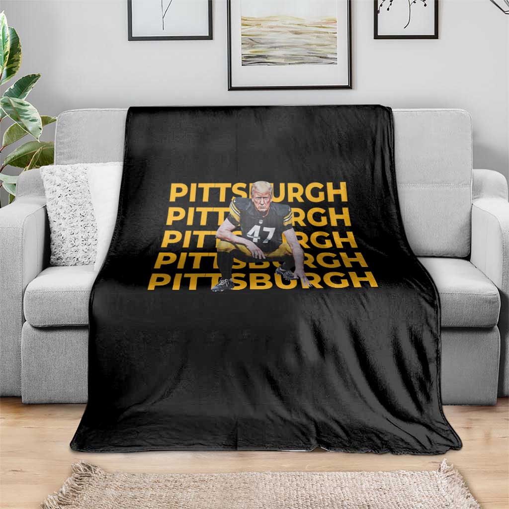 PFS Trump Football Throw Blanket Vintage Athletic Sports Fan Game Day TS10 Print Your Wear