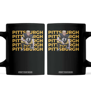 PFS Trump Football Coffee Mug Vintage Athletic Sports Fan Game Day TS10 Black Print Your Wear