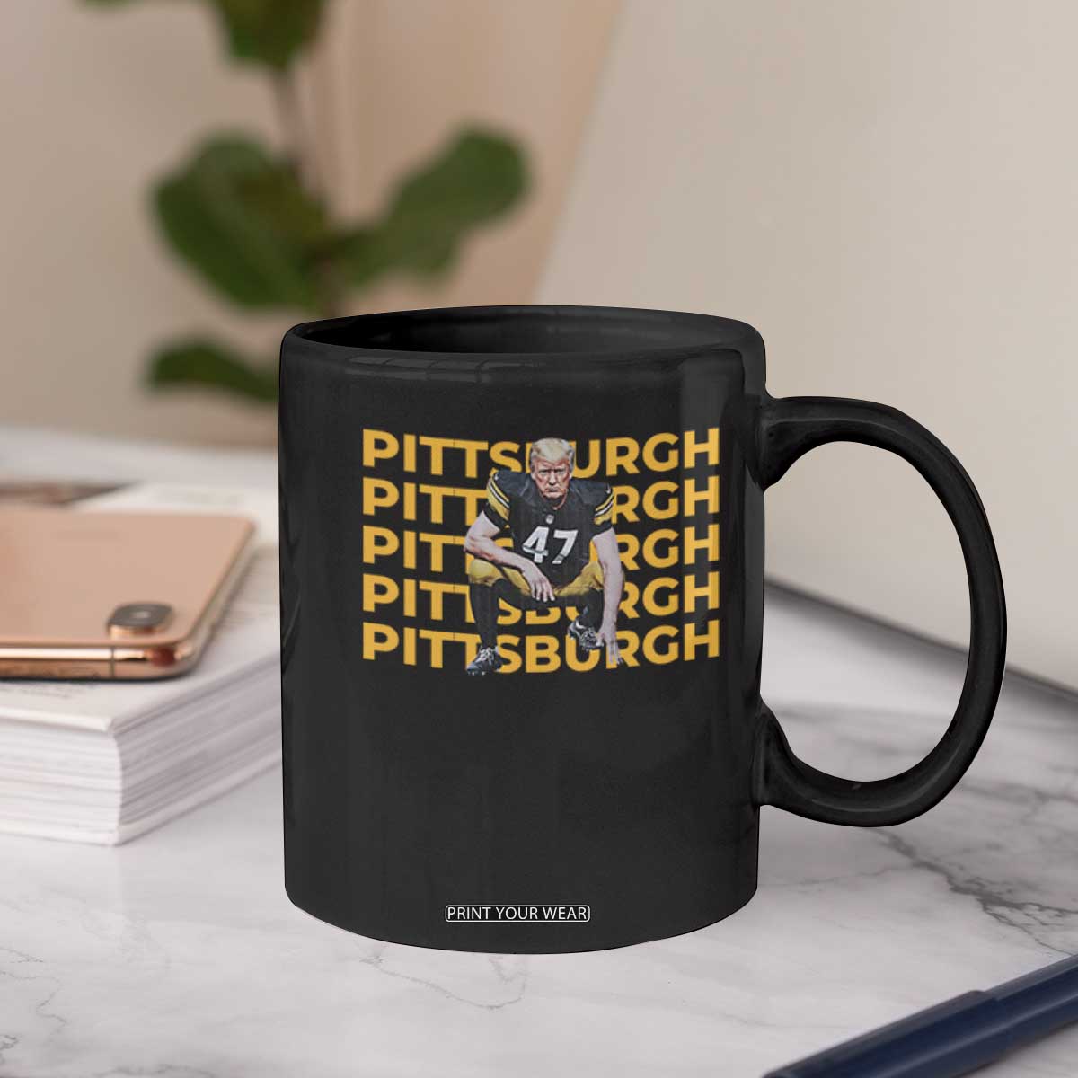 PFS Trump Football Coffee Mug Vintage Athletic Sports Fan Game Day TS10 Print Your Wear