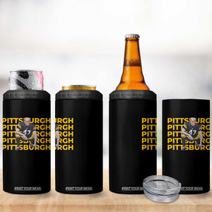 PFS Trump Football 4 in 1 Can Cooler Tumbler Vintage Athletic Sports Fan Game Day TS10 Print Your Wear