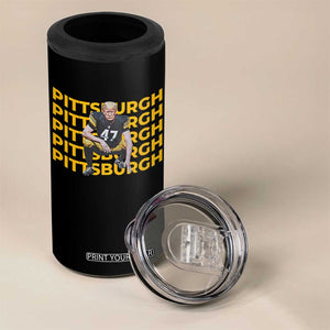 PFS Trump Football 4 in 1 Can Cooler Tumbler Vintage Athletic Sports Fan Game Day TS10 Print Your Wear