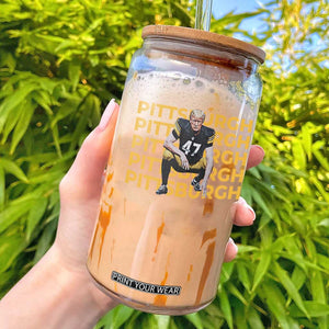 PFS Trump Football Glass Can Vintage Athletic Sports Fan Game Day TS10 Black Print Your Wear