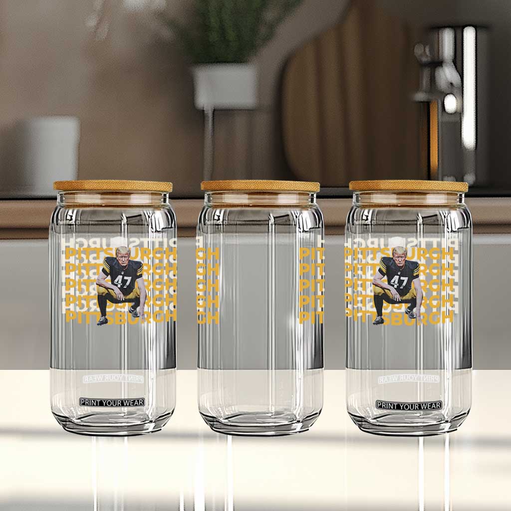 PFS Trump Football Glass Can Vintage Athletic Sports Fan Game Day TS10 Print Your Wear