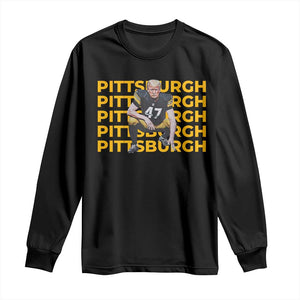 PFS Trump Football Long Sleeve Shirt Vintage Athletic Sports Fan Game Day TS10 Black Print Your Wear