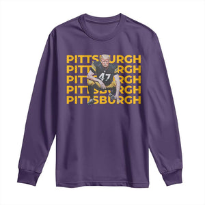 PFS Trump Football Long Sleeve Shirt Vintage Athletic Sports Fan Game Day TS10 Purple Print Your Wear