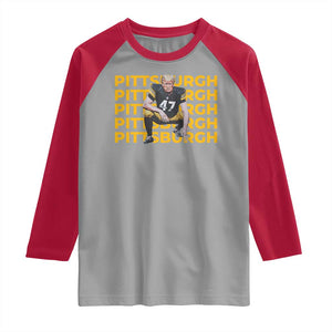 PFS Trump Football Raglan Shirt Vintage Athletic Sports Fan Game Day TS10 Sport Gray Red Print Your Wear