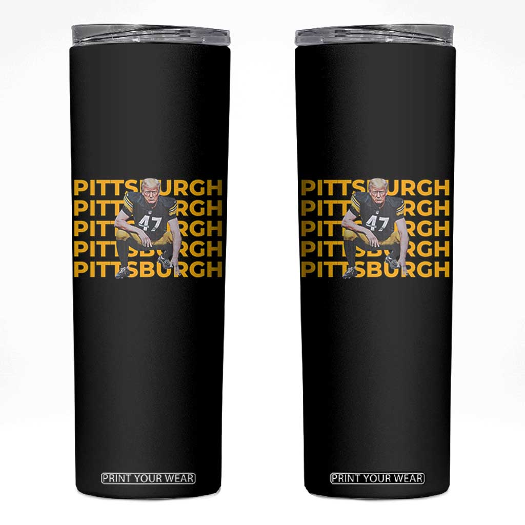 PFS Trump Football Skinny Tumbler Vintage Athletic Sports Fan Game Day TS10 Black Print Your Wear
