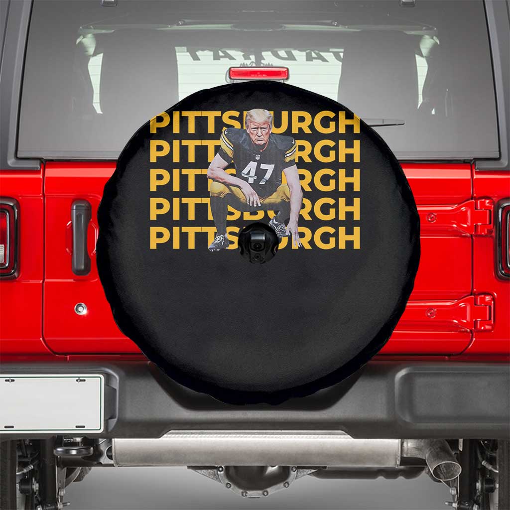PFS Trump Football Spare Tire Cover Vintage Athletic Sports Fan Game Day TS10 Black Print Your Wear