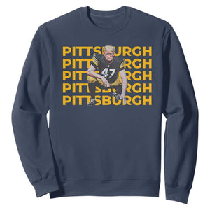 PFS Trump Football Sweatshirt Vintage Athletic Sports Fan Game Day TS10 Navy Print Your Wear