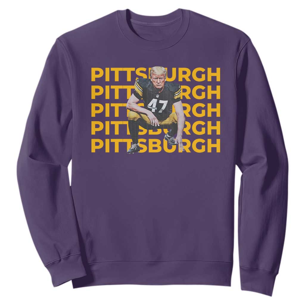 PFS Trump Football Sweatshirt Vintage Athletic Sports Fan Game Day TS10 Purple Print Your Wear