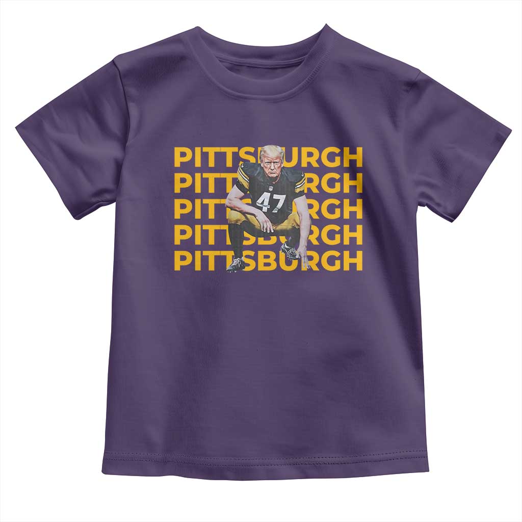 PFS Trump Football Toddler T Shirt Vintage Athletic Sports Fan Game Day TS10 Purple Print Your Wear