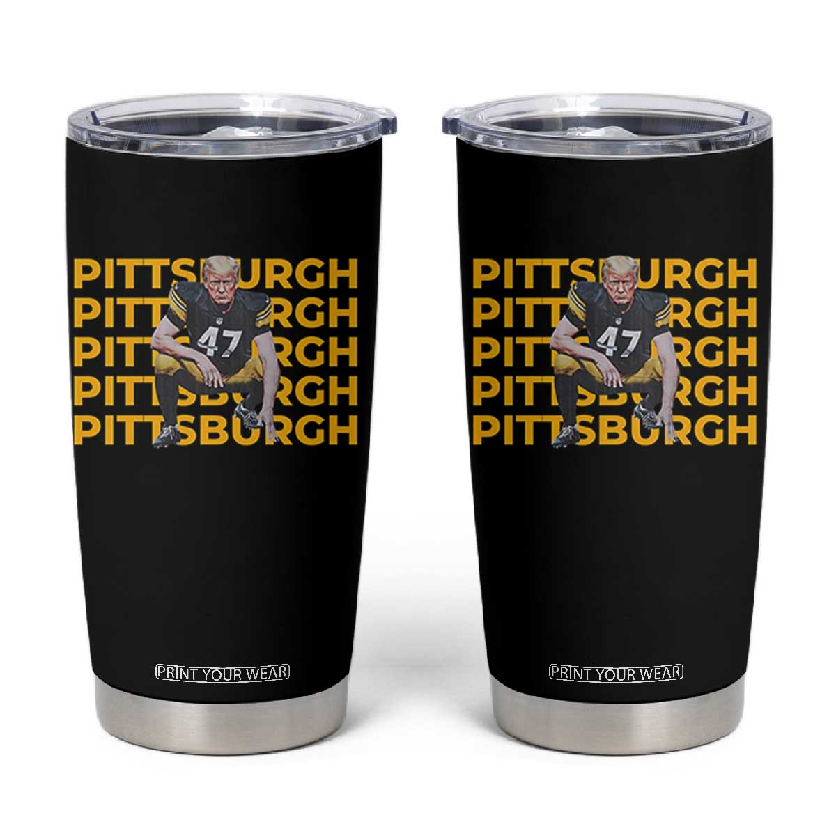 PFS Trump Football Tumbler Cup Vintage Athletic Sports Fan Game Day TS10 Black Print Your Wear