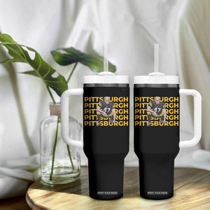 PFS Trump Football Tumbler With Handle Vintage Athletic Sports Fan Game Day TS10 Print Your Wear