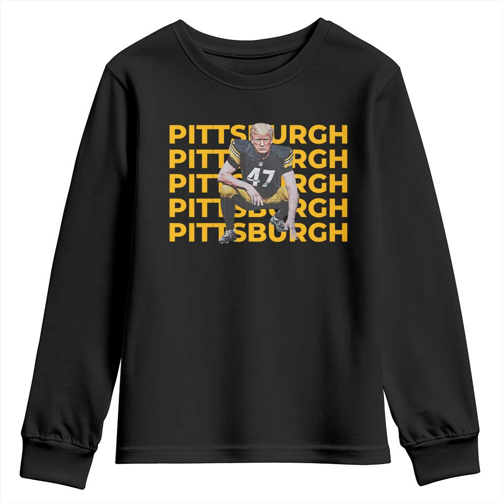 PFS Trump Football Youth Sweatshirt Vintage Athletic Sports Fan Game Day TS10 Black Print Your Wear