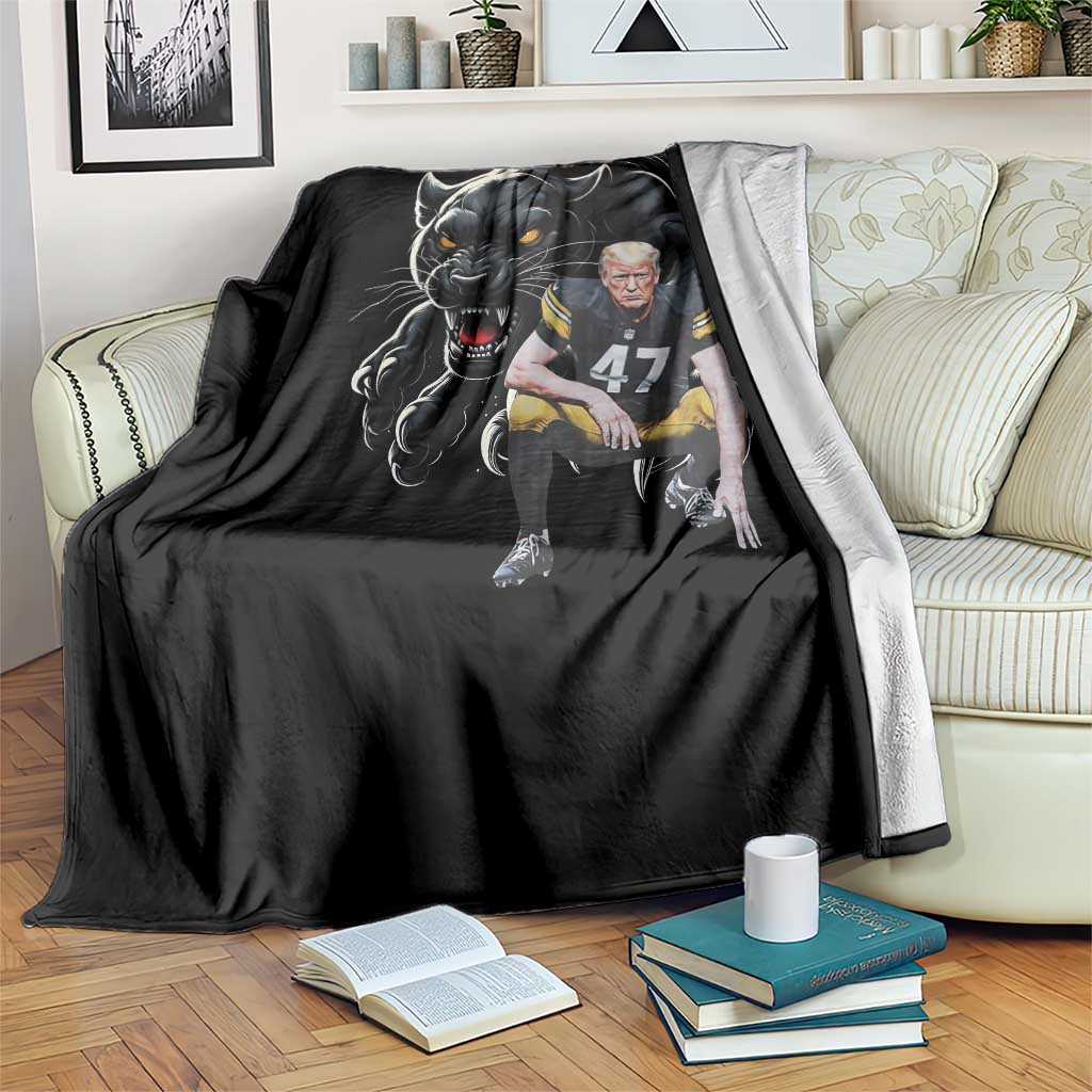 PFS Trump Football Throw Blanket Vintage Athletic Sports Fan Mascot Game Day TS10 Print Your Wear