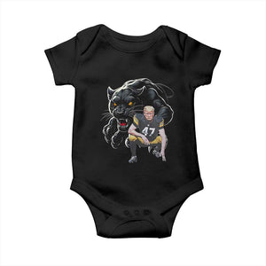 PFS Trump Football Baby Onesie Vintage Athletic Sports Fan Mascot Game Day TS10 Black Print Your Wear