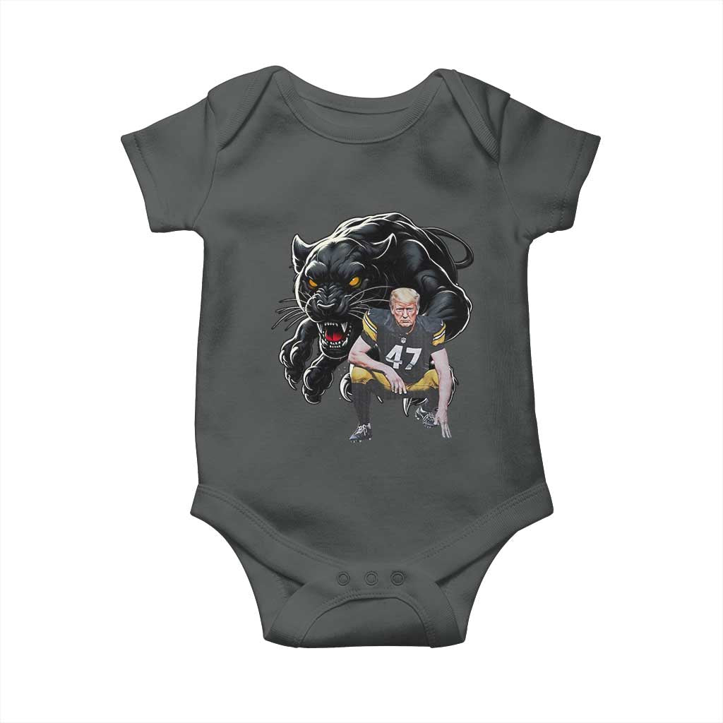 PFS Trump Football Baby Onesie Vintage Athletic Sports Fan Mascot Game Day TS10 Dark Heather Print Your Wear