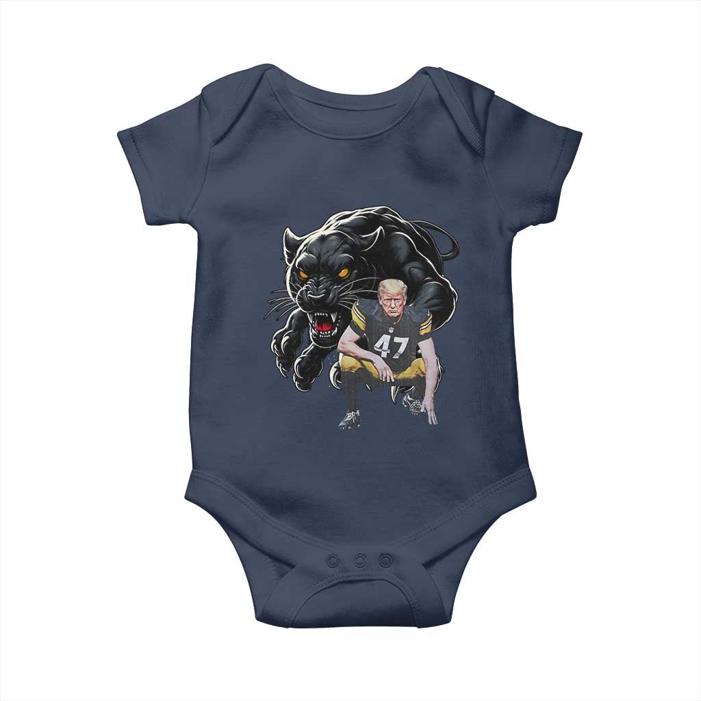 PFS Trump Football Baby Onesie Vintage Athletic Sports Fan Mascot Game Day TS10 Navy Print Your Wear