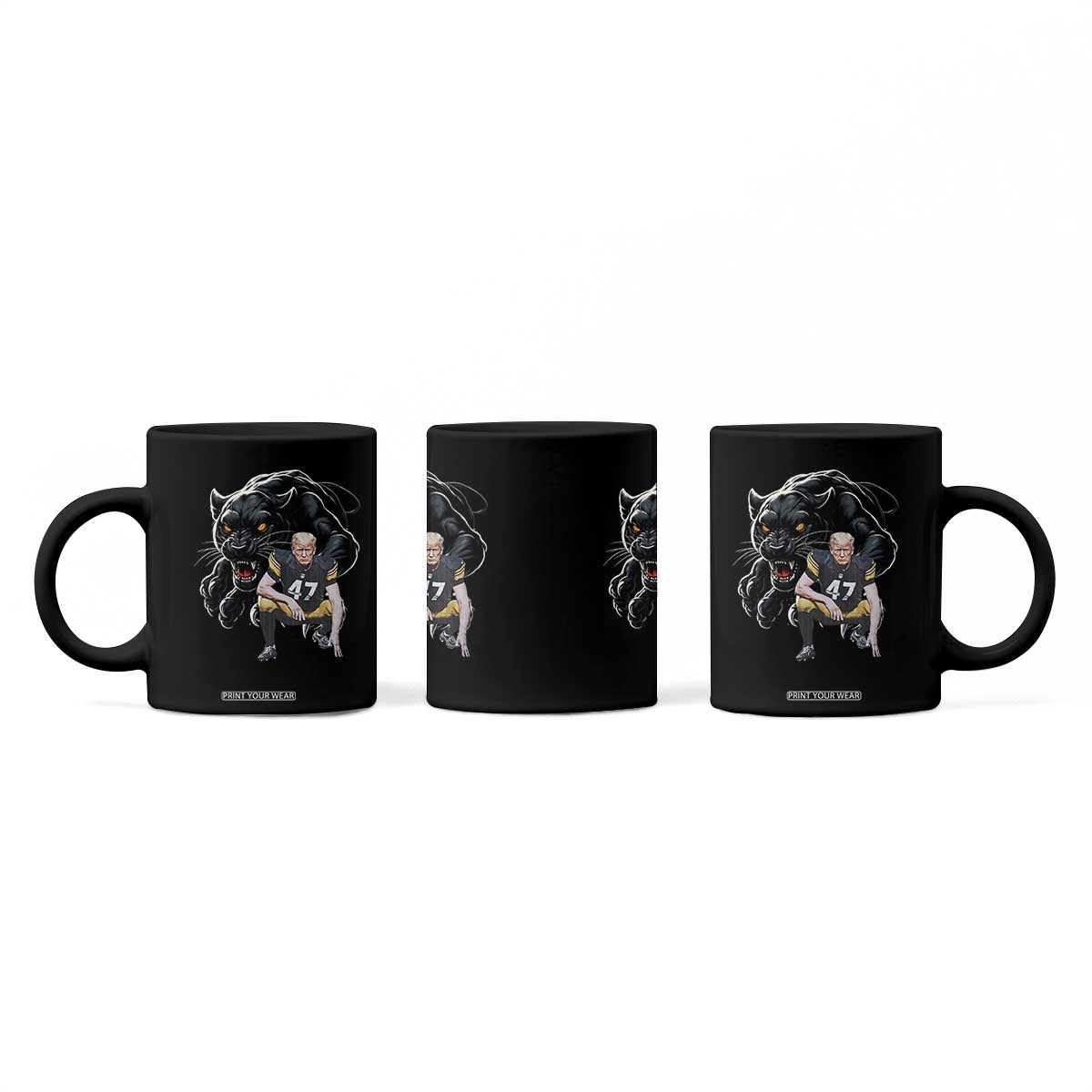 PFS Trump Football Coffee Mug Vintage Athletic Sports Fan Mascot Game Day TS10 Print Your Wear