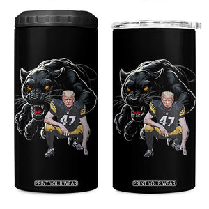 PFS Trump Football 4 in 1 Can Cooler Tumbler Vintage Athletic Sports Fan Mascot Game Day TS10 One Size: 16 oz Black Print Your Wear
