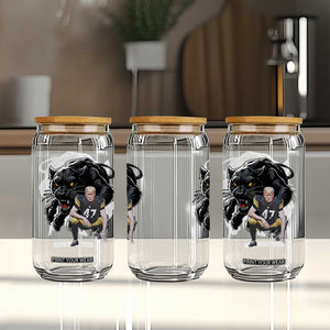 PFS Trump Football Glass Can Vintage Athletic Sports Fan Mascot Game Day TS10 Print Your Wear