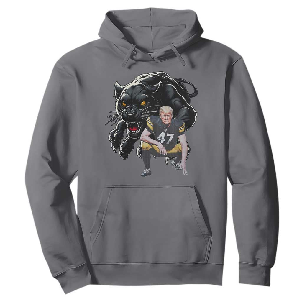 PFS Trump Football Hoodie Vintage Athletic Sports Fan Mascot Game Day TS10 Charcoal Print Your Wear