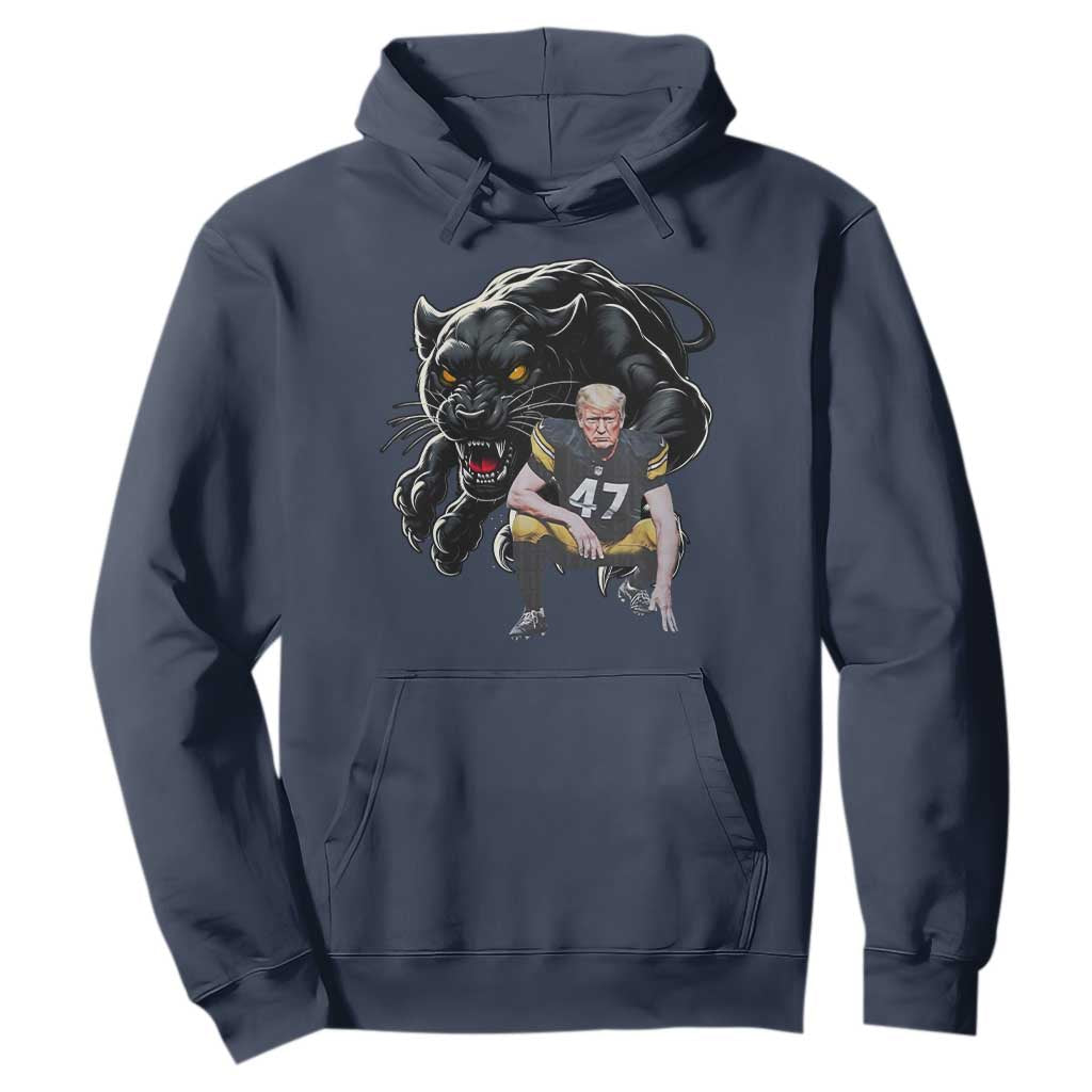 PFS Trump Football Hoodie Vintage Athletic Sports Fan Mascot Game Day TS10 Navy Print Your Wear