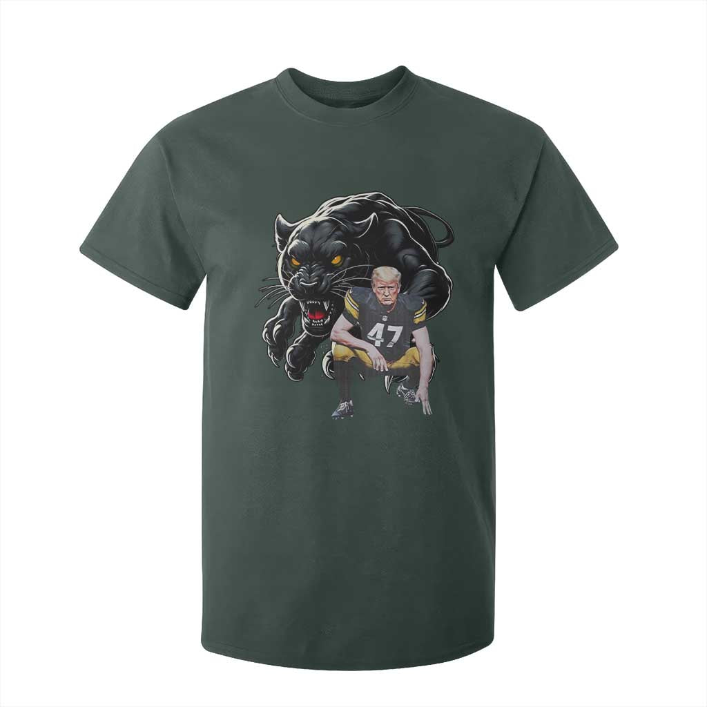 PFS Trump Football T Shirt For Kid Vintage Athletic Sports Fan Mascot Game Day TS10 Dark Forest Green Print Your Wear