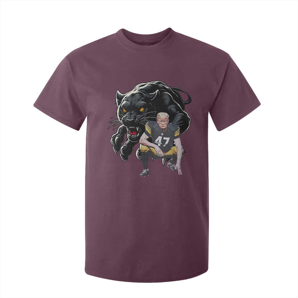 PFS Trump Football T Shirt For Kid Vintage Athletic Sports Fan Mascot Game Day TS10 Maroon Print Your Wear