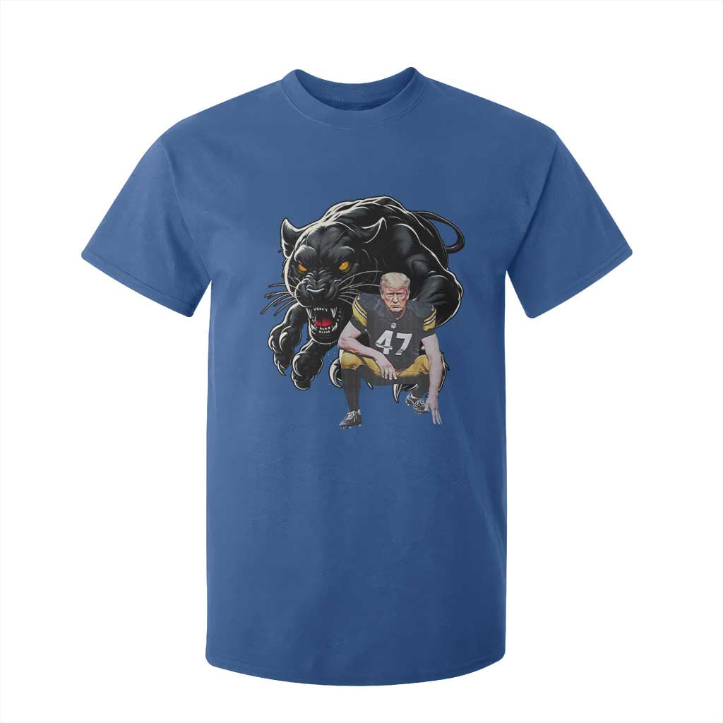 PFS Trump Football T Shirt For Kid Vintage Athletic Sports Fan Mascot Game Day TS10 Royal Blue Print Your Wear