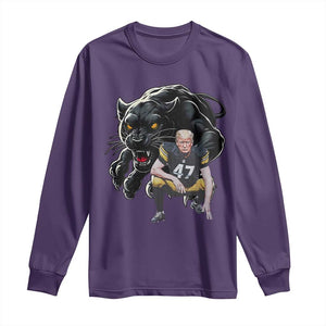 PFS Trump Football Long Sleeve Shirt Vintage Athletic Sports Fan Mascot Game Day TS10 Purple Print Your Wear