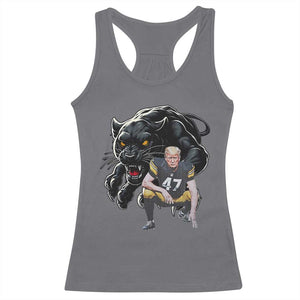PFS Trump Football Racerback Tank Top Vintage Athletic Sports Fan Mascot Game Day TS10 Charcoal Print Your Wear
