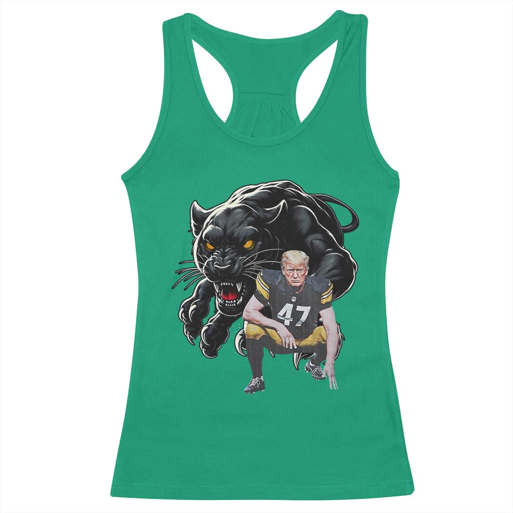PFS Trump Football Racerback Tank Top Vintage Athletic Sports Fan Mascot Game Day TS10 Irish Green Print Your Wear