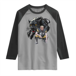 PFS Trump Football Raglan Shirt Vintage Athletic Sports Fan Mascot Game Day TS10 Sport Gray Black Print Your Wear