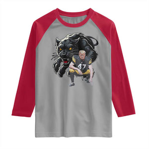 PFS Trump Football Raglan Shirt Vintage Athletic Sports Fan Mascot Game Day TS10 Sport Gray Red Print Your Wear