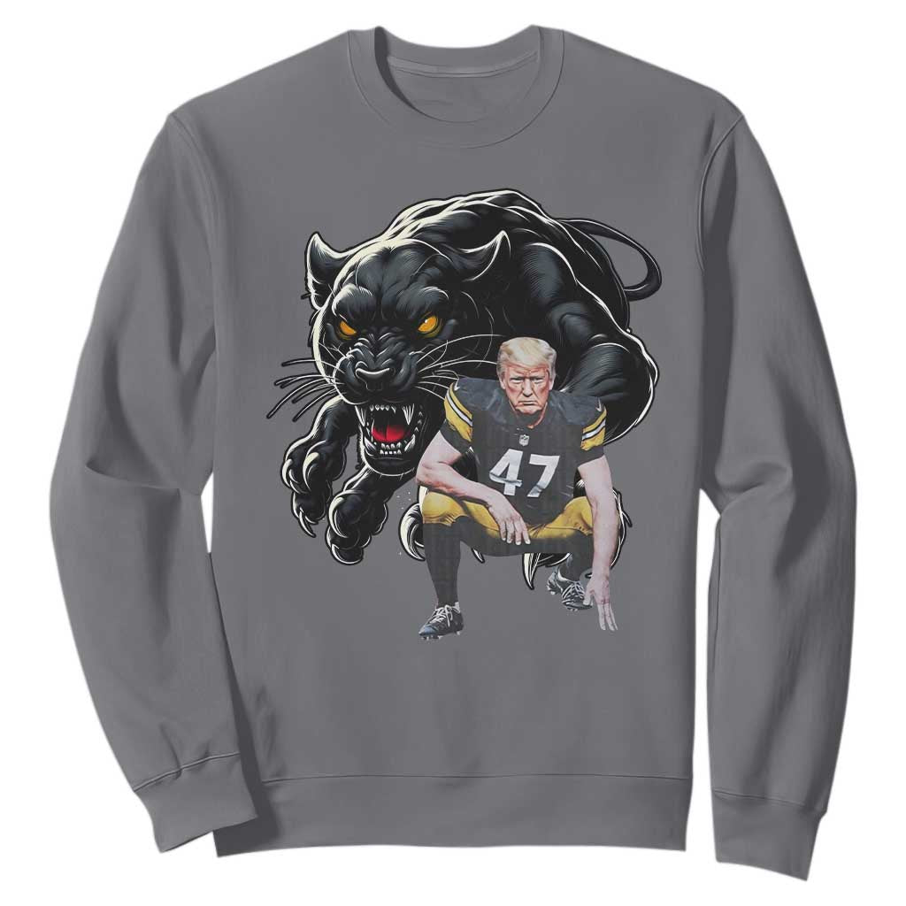 PFS Trump Football Sweatshirt Vintage Athletic Sports Fan Mascot Game Day TS10 Charcoal Print Your Wear
