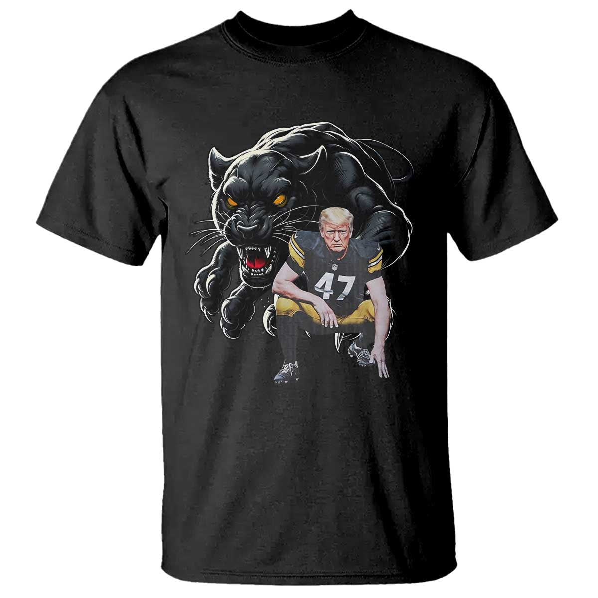 PFS Trump Football T Shirt Vintage Athletic Sports Fan Mascot Game Day TS10 Black Print Your Wear