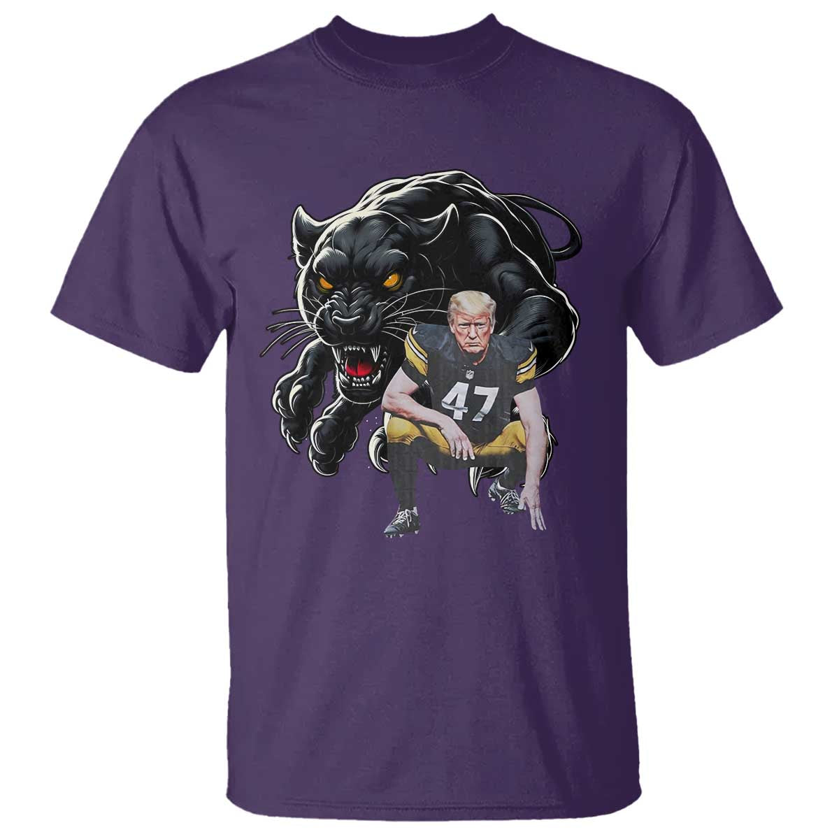 PFS Trump Football T Shirt Vintage Athletic Sports Fan Mascot Game Day TS10 Purple Print Your Wear