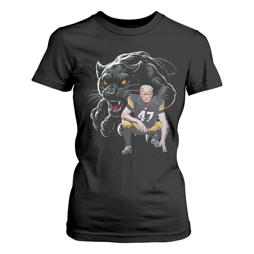 PFS Trump Football T Shirt For Women Vintage Athletic Sports Fan Mascot Game Day TS10 Black Print Your Wear